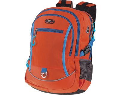 Easyoffice Batoh školský športový Oranžový s modrým lemom