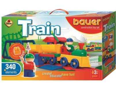 BAUER Stavebnica Train Vláčiky 340 dielov