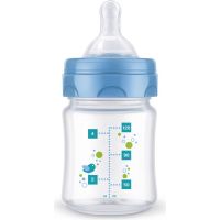 BAYBY Dojčenská fľaša 120ml modrá 2
