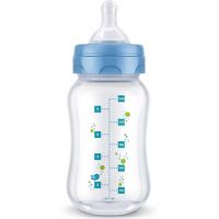 BAYBY Dojčenská fľaša 250ml modrá 2