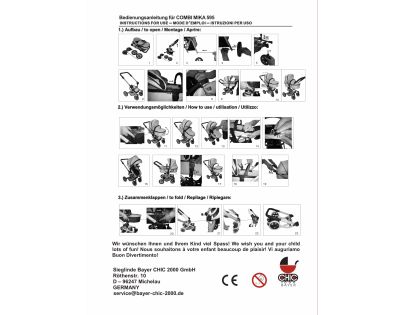 Bayer Chic Dvojkombinácia kočík Mika so vzorom motýlikov