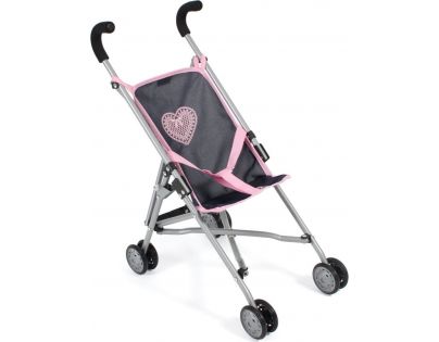 Bayer Chic Mini Buggy Roma sivý s ružovým srdičkom