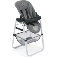 Bayer Chic Jedálenská stolička pre bábiku Jeans sivá