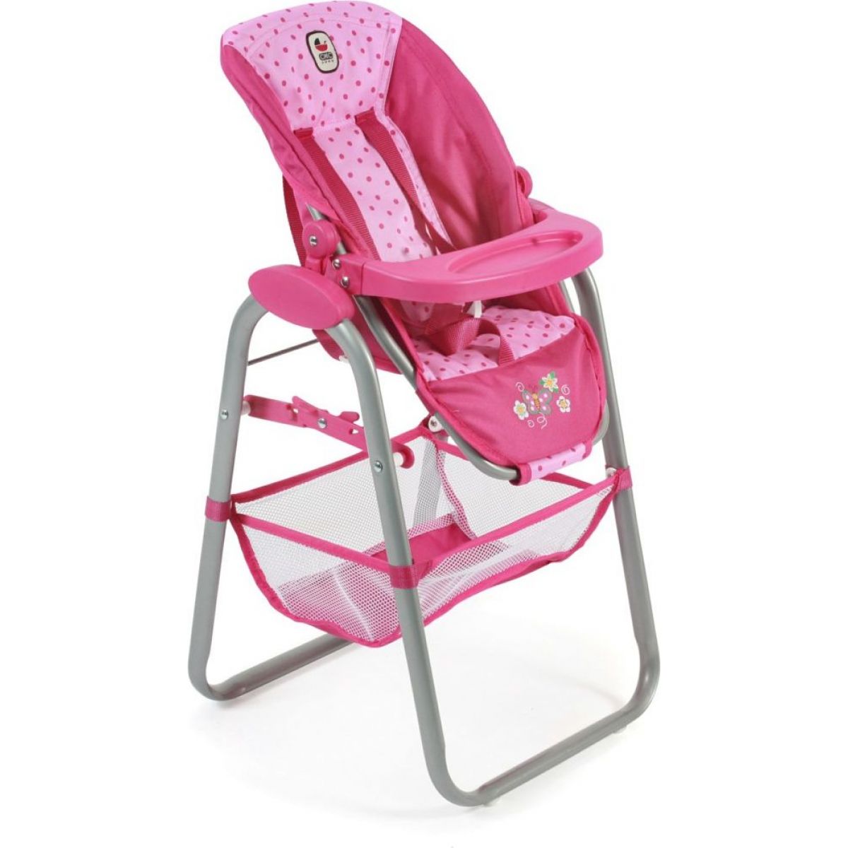 Bayer Chic Jídelní židlička pro panenku Pink Dots