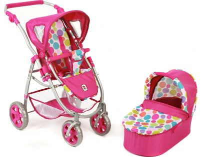 Bayer Chic Kočárek pro panenky Emotion 2v1 - Pinky Bubbles