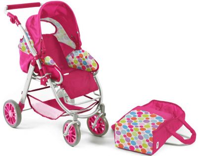 Bayer Chic Kočárek pro panenky Lino - Pinky Bubbles