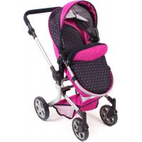 Bayer Chic Kočík pre panenky Mika 2v1 Navy Pink - II. akost 2