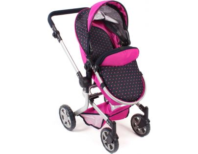 Bayer Chic Kočík pre panenky Mika 2v1 Navy Pink - II. akost
