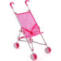 Bayer Chic Kočík pre panenky Mini Buggy Ružová s bodkami