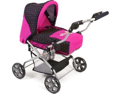 Bayer Chic Kočárek pro panenky Piccolina - Dots Navy Pink