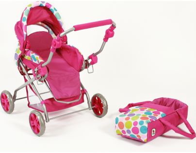 Bayer Chic Kočárek pro panenky Piccolina - Pinky Bubbles