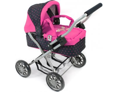 Bayer Chic Kočárek pro panenky Smarty - Dots Navy Pink
