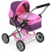 Bayer Chic Kočárek pro panenky Smarty Dots purple pink 2