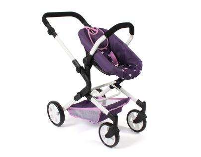 Bayer Chic Kombinovaný kočík pre bábiky 3v1 LIA Stars Purple
