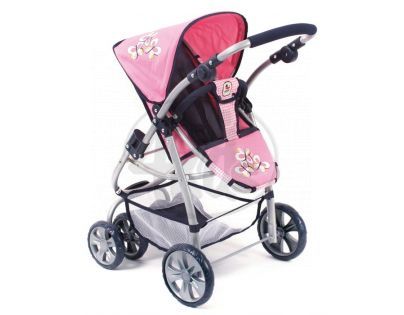 BAYER CHIC 2000 - 63146 - Kočárek pro panenky BELLINA 2v1 - Pink Checker