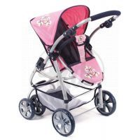 BAYER CHIC 2000 - 63146 - Kočárek pro panenky BELLINA 2v1 - Pink Checker 2
