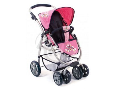BAYER CHIC 2000 - 63146 - Kočárek pro panenky BELLINA 2v1 - Pink Checker