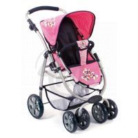 BAYER CHIC 2000 - 63146 - Kočárek pro panenky BELLINA 2v1 - Pink Checker 3