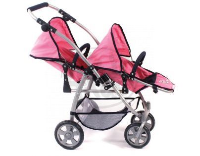 Bayer Chic Kočárek pro panenky Vario - Pink Checker