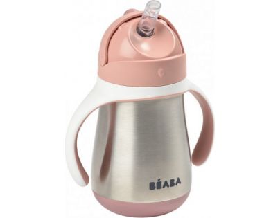 Beaba Hrnček termoizolačný so slamkou nerez 250 ml Pink
