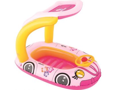 Bestway Nafukovacie auto s UV tienidlom 98 x 66 cm ružové