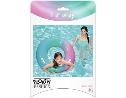 Bestway Nafukovací kruh dúhový 91 cm zeleno-ružový
