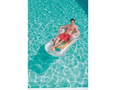 Bestway Nafukovacie lehátko s opierkou 161 x 84 cm šedé
