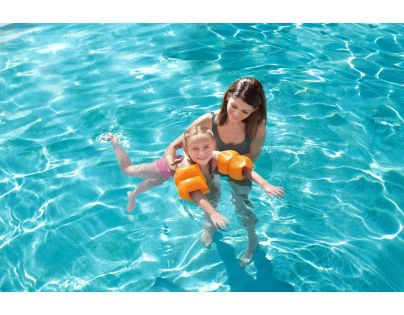 Bestway Rukávky nafukovacie jednofarebné oranžové 20 x 20 cm