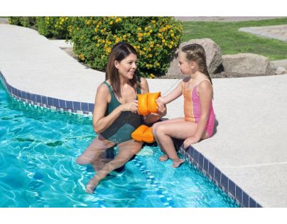 Bestway Rukávky nafukovacie jednofarebné oranžové 20 x 20 cm