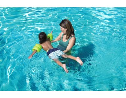 Bestway Rukávky nafukovacie jednofarebné zelené 20 x 20 cm