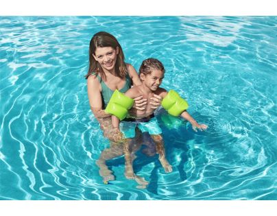 Bestway Rukávky nafukovacie jednofarebné zelené 20 x 20 cm