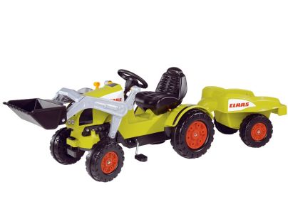 Big Šlapací traktor Claas s lyžicou a vozíkom
