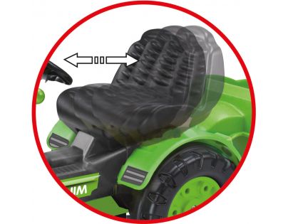 Rolly Toys Kid Šlapací traktor s nakladačom a vlečkou Zelený