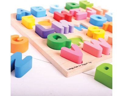 Bigjigs Puzzle baby Abeceda veľké písmená 26 dielikov