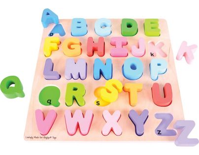 Bigjigs Puzzle baby Abeceda veľké písmená 26 dielikov