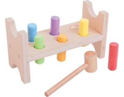 Bigjigs Baby Drevená zatĺkačka