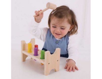 Bigjigs Baby Drevená zatĺkačka