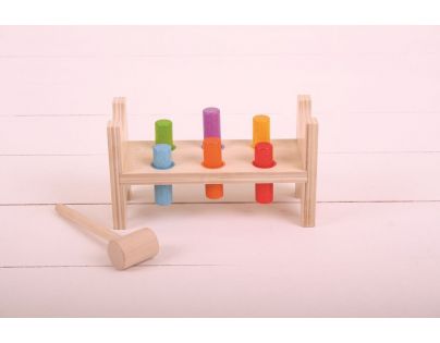 Bigjigs Baby Drevená zatĺkačka