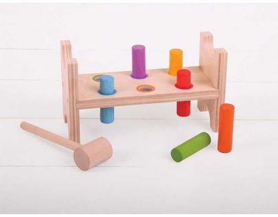 Bigjigs Baby Drevená zatĺkačka