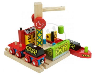 Bigjigs - Přístav s jeřábem - 70208