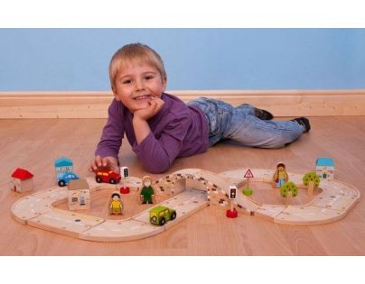 Bigjigs Rail Drevená autodráha osmička