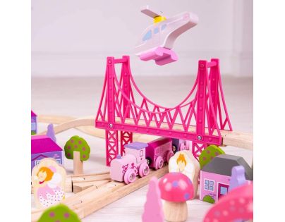 Bigjigs Rail Drevená veľká vláčkodráha pre princezny - Poškodený obal