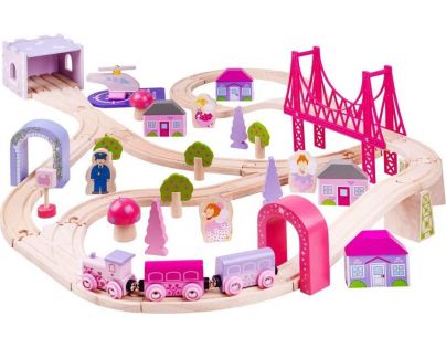 Bigjigs Rail Drevená veľká vláčkodráha pre princezny