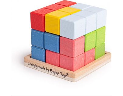 Bigjigs Toys Drevená skladacia kocka
