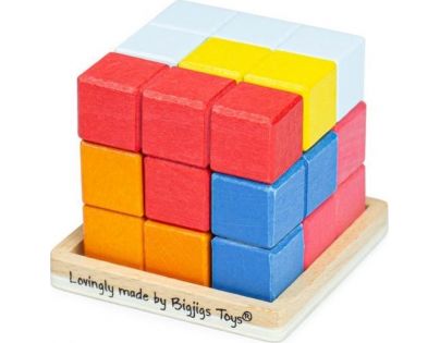 Bigjigs Toys Drevená skladacia kocka