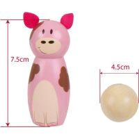 Bigjigs Toys Drevené kuželky farma - Poškodený obal 3