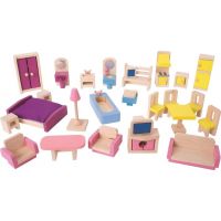 Bigjigs Toys Drevený nábytok do domčeka pre bábiky 2
