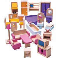 Bigjigs Toys Drevený nábytok do domčeka pre bábiky 3