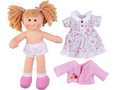 Bigjigs Toys Látková bábika Poppy 28 cm