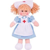 Bigjigs Toys Látková bábika sestrička Nancy 28 cm